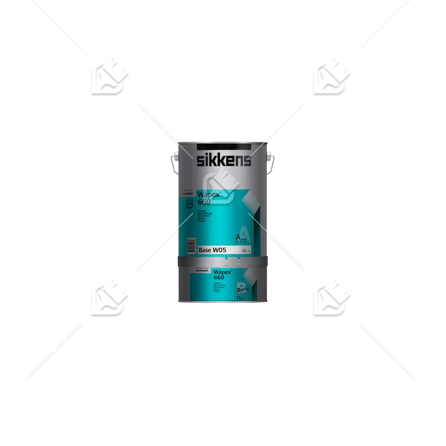 Покрытие эпоксидное для пола и стен Sikkens Wapex 660 SET полуматовое база BS W05 5 л.