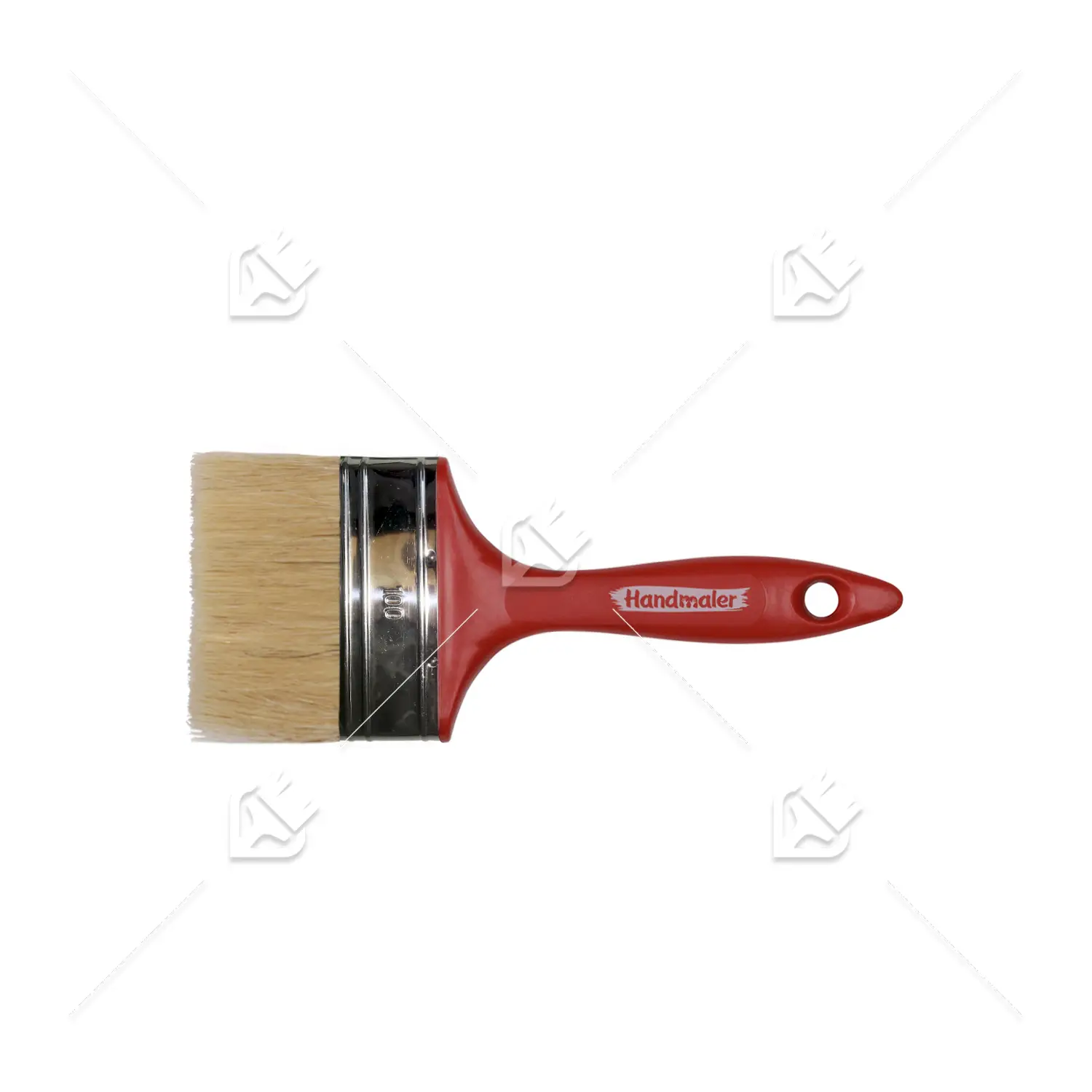 Кисть плоская Handmaler Red светлая смешанная щетина пластиковая ручка 100 мм.