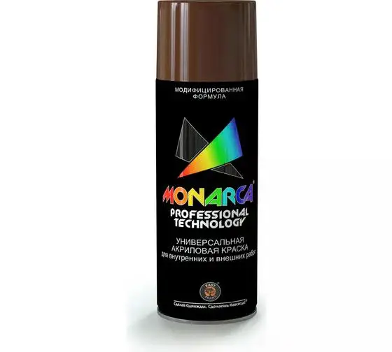 Краска универсальная аэрозольная акриловая Eastbrand Monarca RAL 8019 серо-коричневая 520 мл.