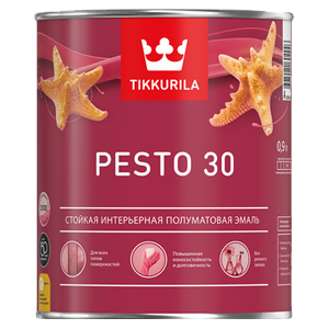 Эмаль универсальная Tikkurila PESTO 30 C полуматовая 0,9л
