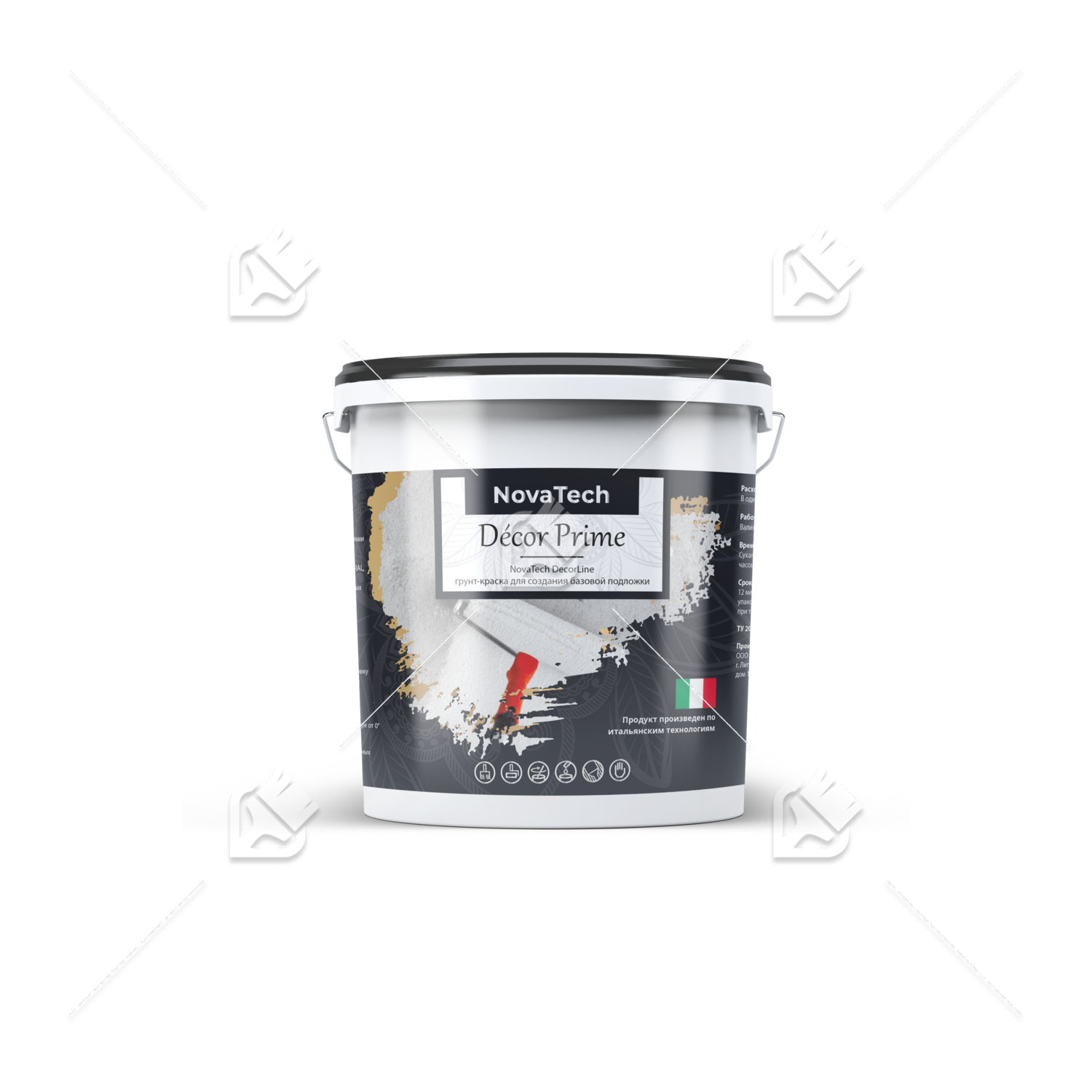 Грунт под покрытие декоративное с кварцевым наполнителем NovaTech Décor Prime 3 кг