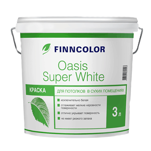 Краска OASIS SUPER WHITE белая гл/мат 3л