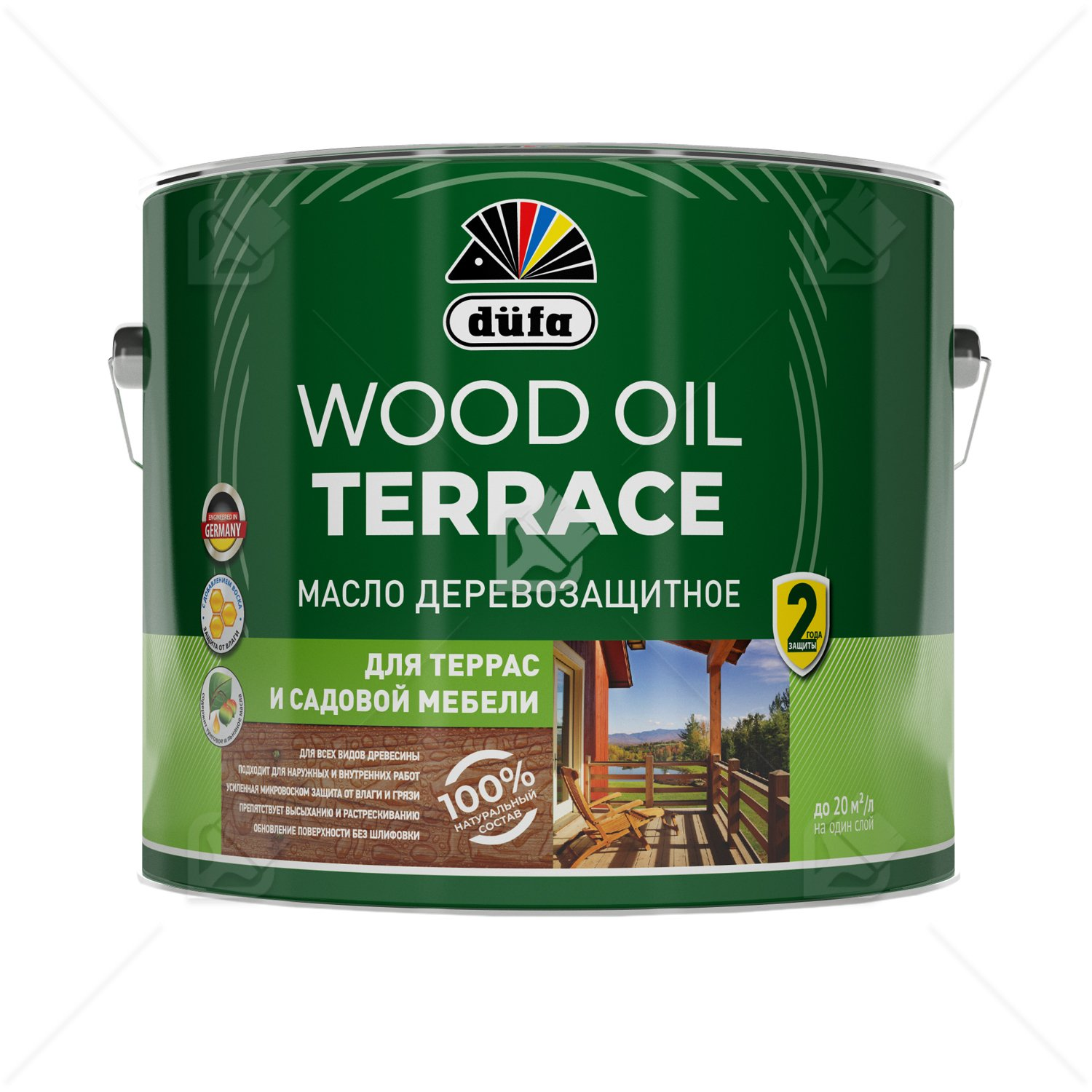 Масло деревозащитное для террас и садовой мебели Dufa Wood Oil Terrace лиственница 9л