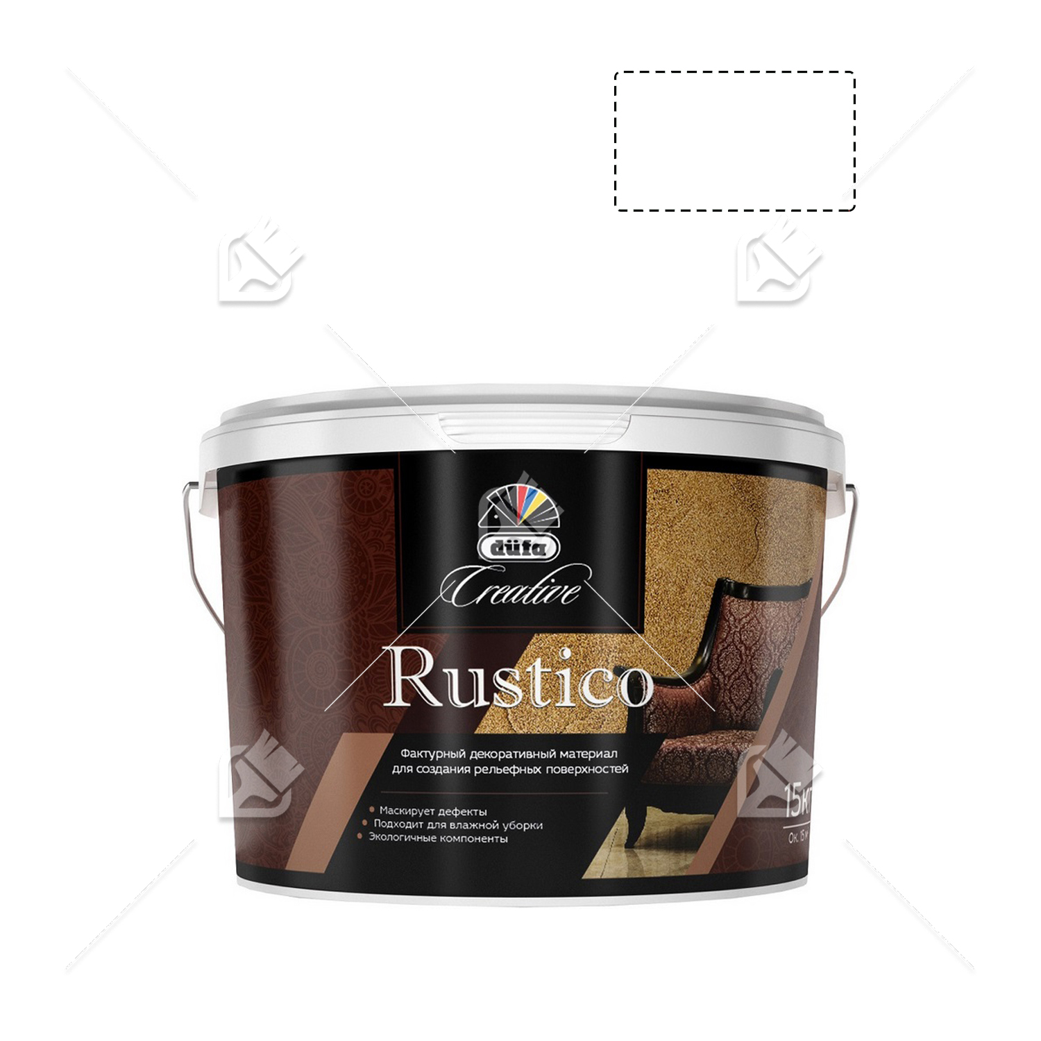 Штукатурка декоративная Dufa Creative Rustico эффект необработанного камня 15 кг