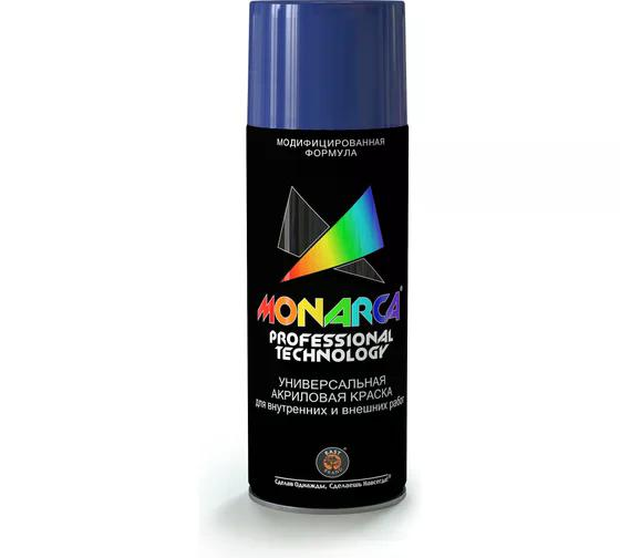 Краска универсальная аэрозольная акриловая Eastbrand Monarca RAL 5005 сигнально-синяя 520 мл.