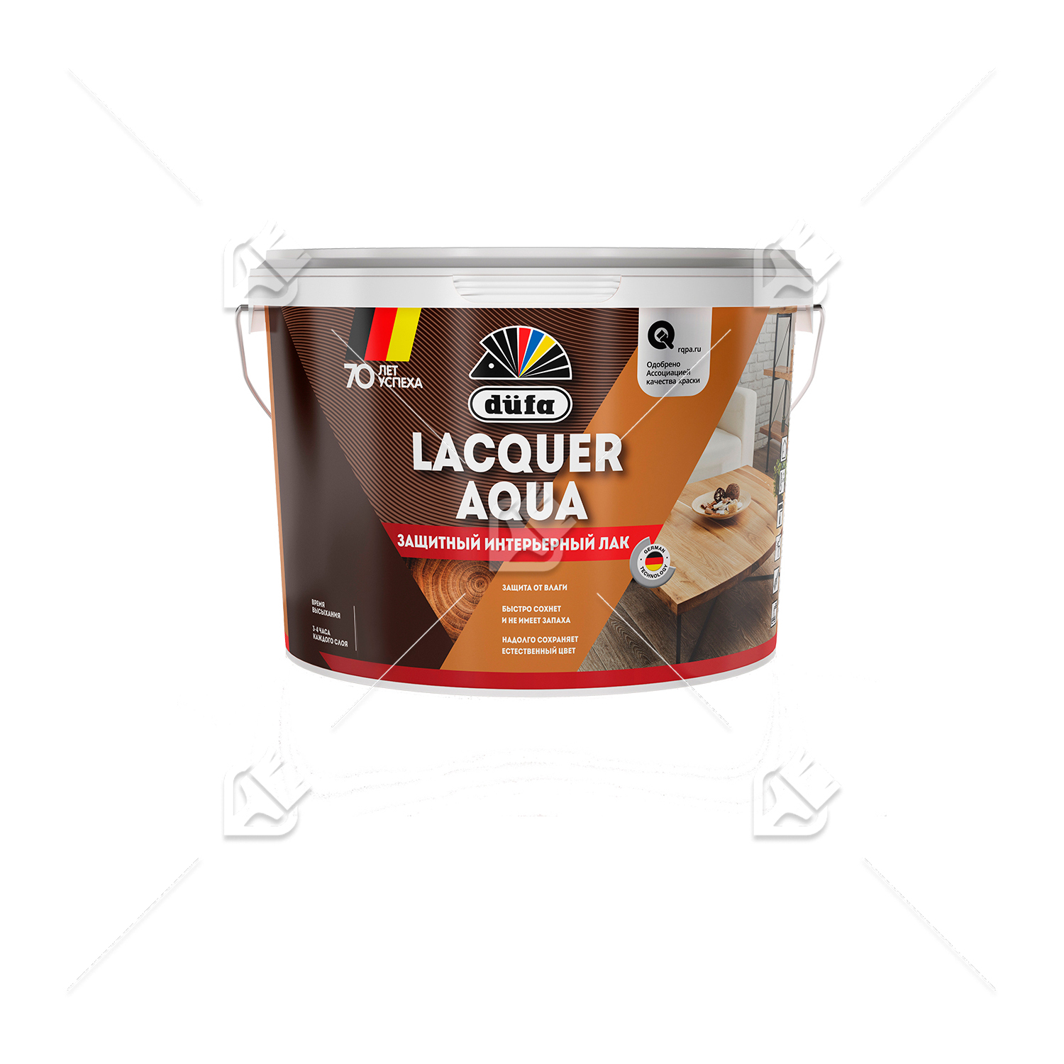 Лак интерьерный Dufa Lacquer Aqua полуглянцевый 9 л