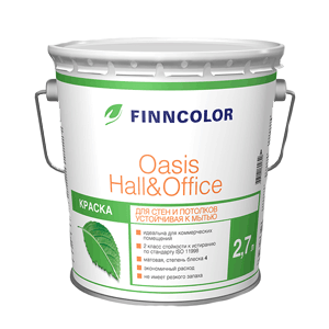 Краска OASIS HALL & OFFICE A гл/мат 9л