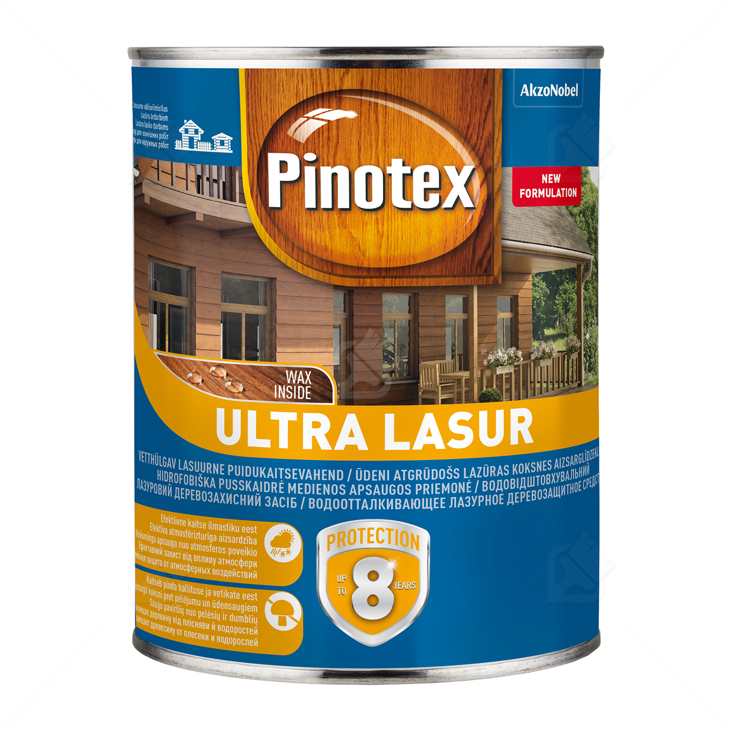 Пропитка декоративная для защиты древесины Pinotex Ultra AWB полуглянцевая орегон 1 л