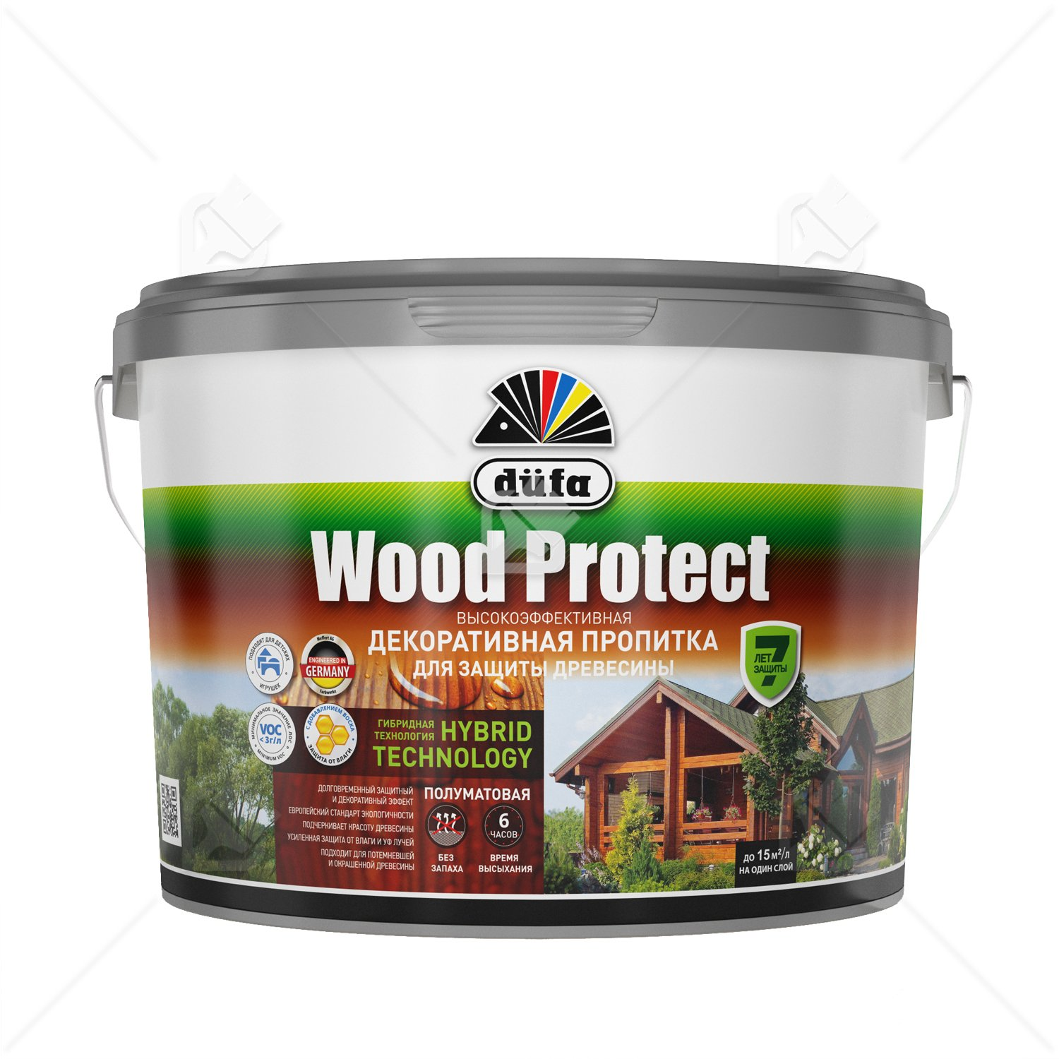 Пропитка декоративная для защиты древесины Dufa Wood Protect палисандр 2,5 л