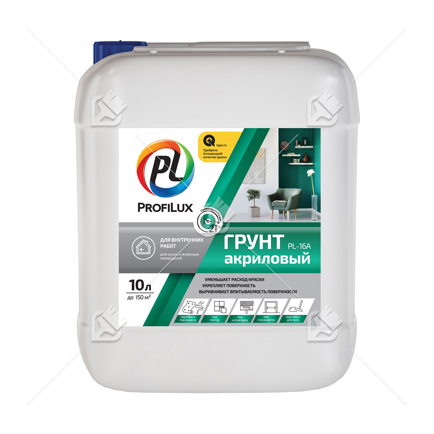 Грунт для внутренних работ акриловый Profilux PL-16A 10 л.