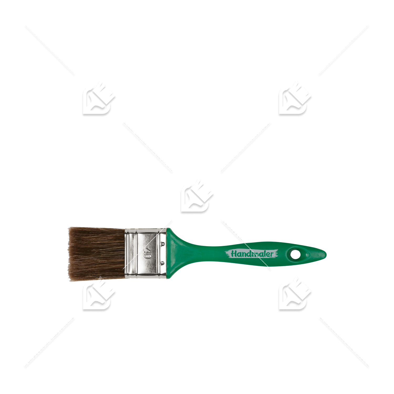 Кисть плоская Handmaler Green смешанная щетина пластиковая ручка 40 мм.