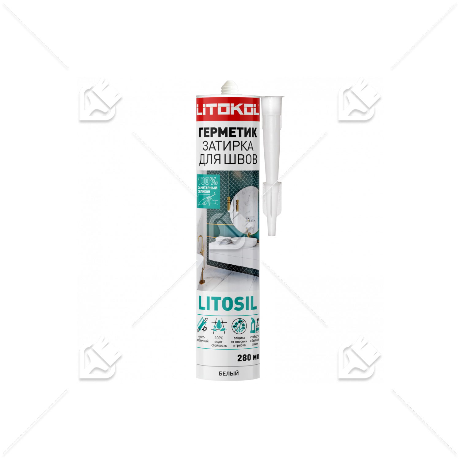 Герметик санитарный силиконовый Litokol Litosil антрацит 280 мл