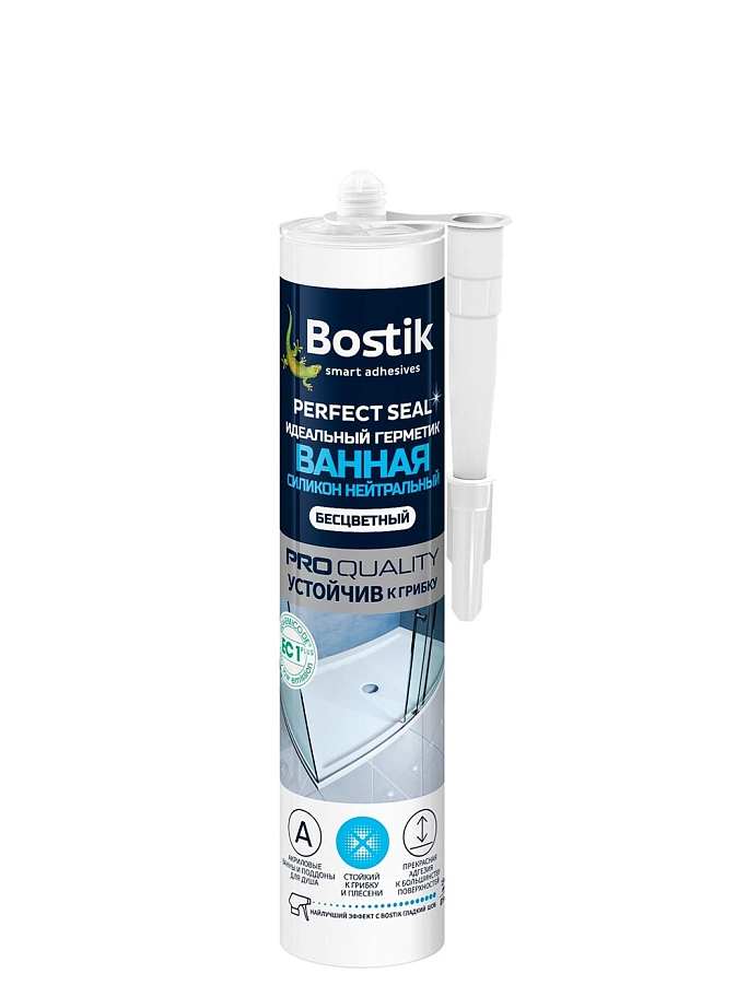 Герметик силиконовый для ванной Bostik Perfect Seal Нейтральный прозрачный 280 мл