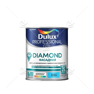 Краска фасадная для минеральных и деревянных поверхностей Dulux Professional Diamond гладкая матовая база BW 1 л.