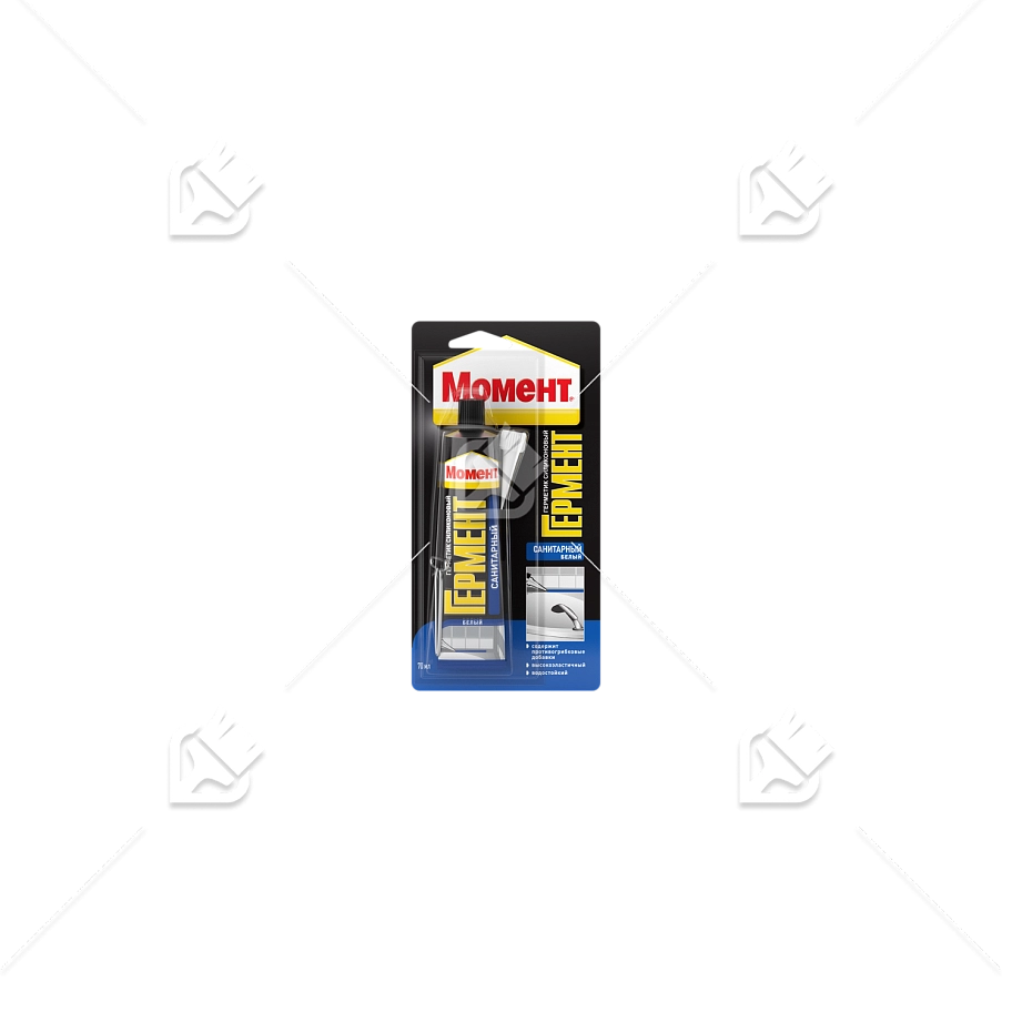 Герметик силиконовый санитарный Момент Гермент белый 70 мл