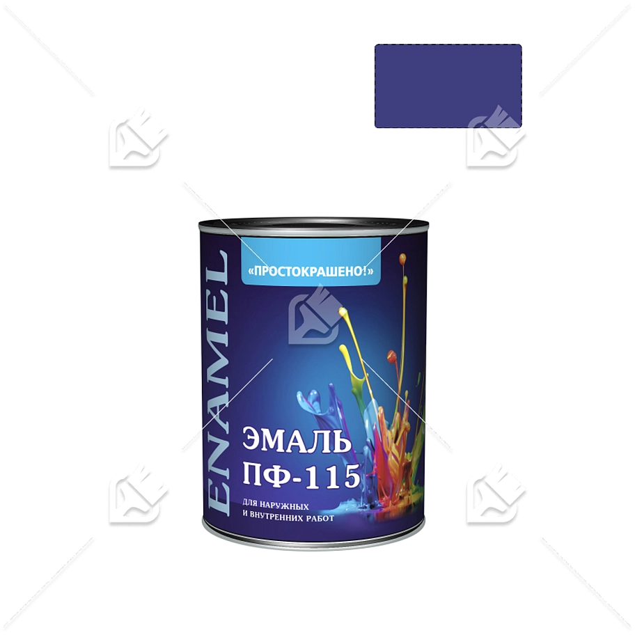 Эмаль ПФ-115 универсальная алкидная Простокрашено васильковая 1,8 кг