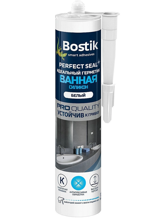 Герметик силиконовый для ванной Bostik Perfect Seal белый 280 мл.