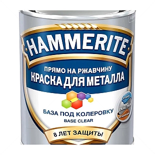 Краска для металлических поверхностей алкидная Hammerite гладкая база бесцветная 0,65 л