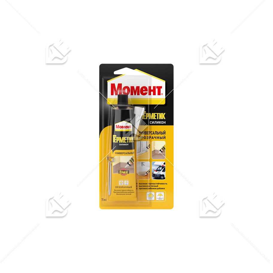 Герметик силиконовый универсальный Момент прозрачный 70 мл