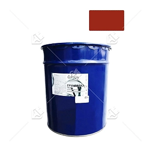 Грунт ГФ-021 по металлу и дереву Краски Черноземья красно-коричневый 20 кг.