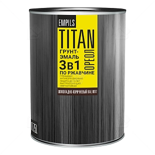 Грунт-эмаль для металлических поверхностей 3 в 1 Ореол Titan гладкая шоколадно-коричневый RAL 8017 0,75 л