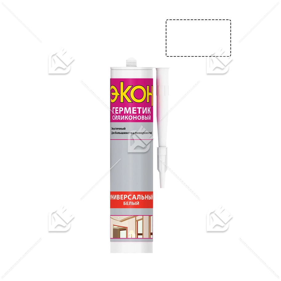 Герметик силиконовый универсальный Экон белый 280 мл.