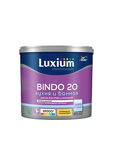 Краска для кухни и ванной Luxium Professional Bindo 20 полуматовая база BW 2,5 л