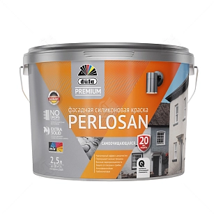 Краска фасадная силиконовая самоочищающаяся Dufa Premium Perlosan база 1 2,5 л