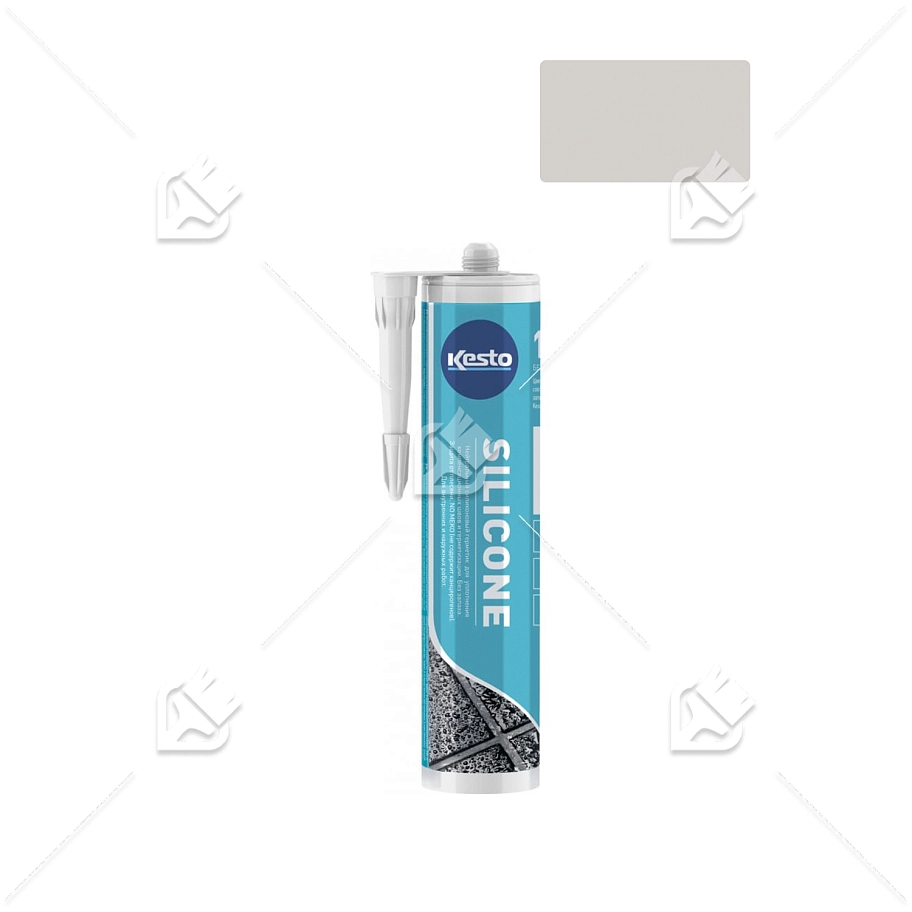 Герметик силиконовый санитарный нейтральный Kesto Silicone 43 светло-серый 310 мл