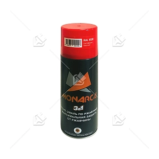 Грунт-эмаль по ржавчине аэрозольный акриловый Eastbrand Monarca RAL3020 светофорно-красный 520 мл.