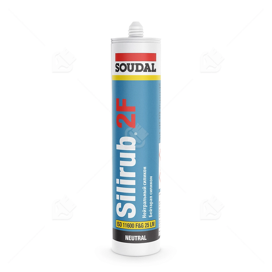 Герметик силиконовый нейтральный Soudal Silirub 2 F бесцветный 300 мл