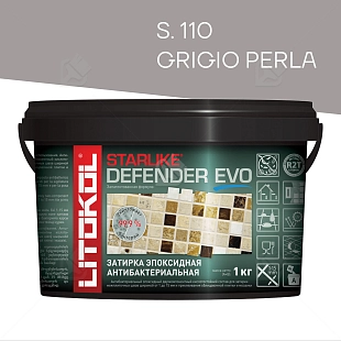 Затирка эпоксидная Litokol Starlike Defender Evo S.110 серый жемчуг 1 кг.