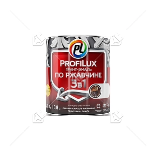 Грунт-эмаль на ржавчину 3 в 1 Profilux полуматовая коричневая 1,9 кг.