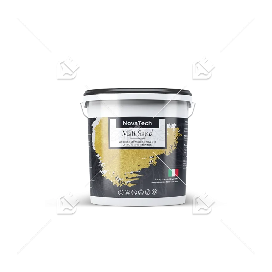 Покрытие декоративное NovaTech Matt Sand с эффектом песчаных вихрей матовый 1 л