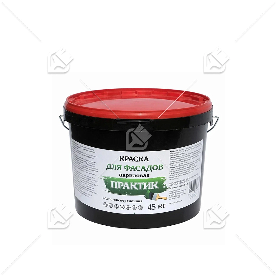 Краска фасадная Практик белая база 45 кг