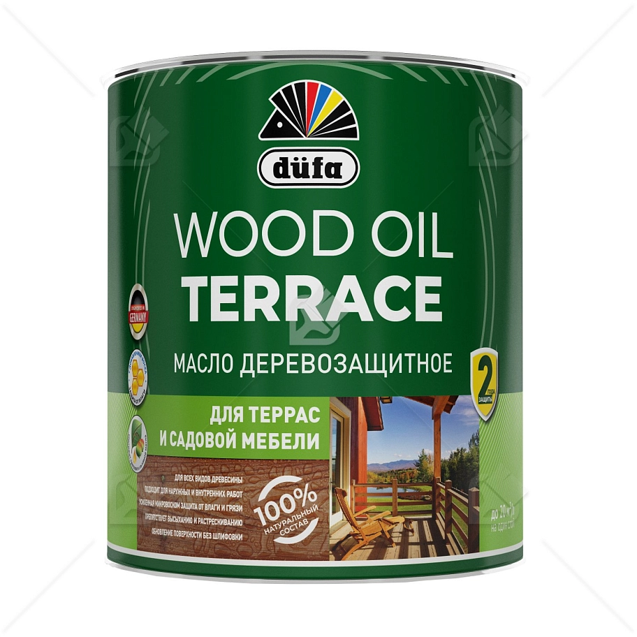 Масло деревозащитное для террас и садовой мебели Dufa Wood Oil Terrace лиственница 2л