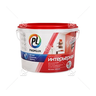Краска для стен и потолков акриловая Profilux PL-07А матовая супербелая 14 кг.