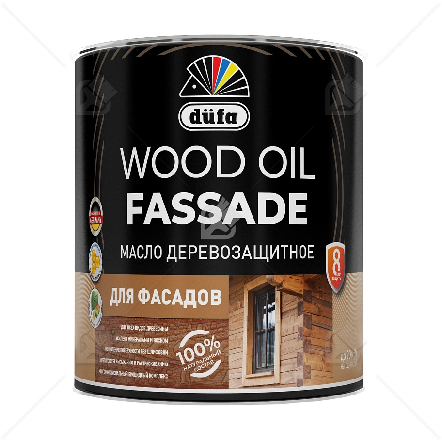 Масло деревозащитное для фасадов Dufa Wood Oil Fassade бесцветное 2 л.