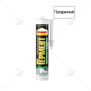 Герметик силиконовый нейтральный универсальный Момент Гермент прозрачный 280 мл.
