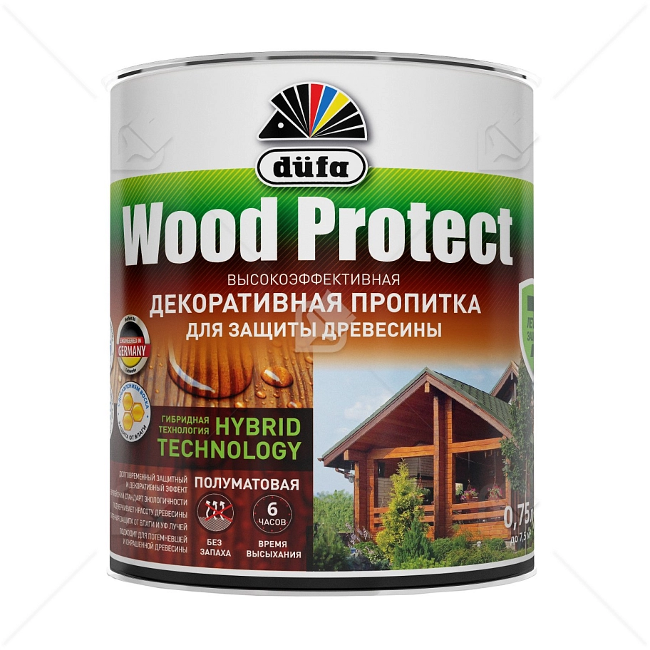 Пропитка декоративная для защиты древесины Dufa Wood Protect сосна 0,75 л