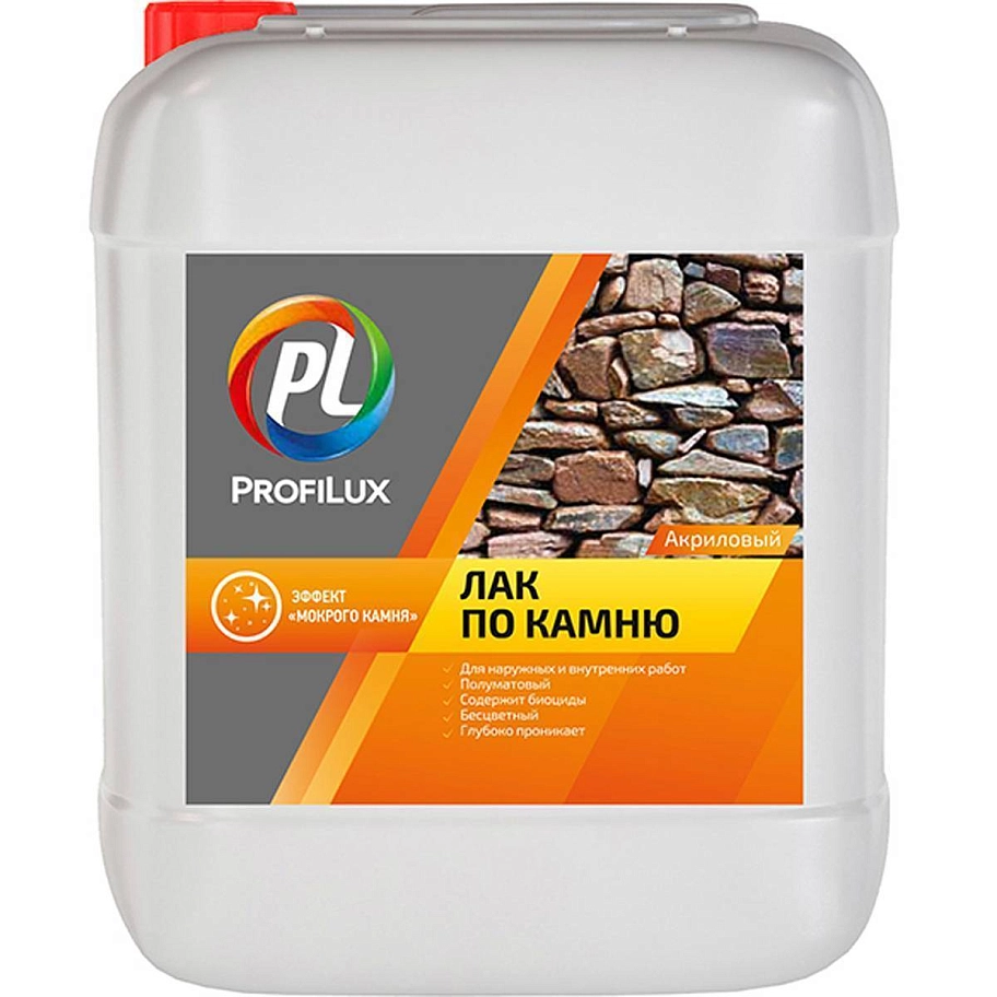 Лак по камню акриловый Profilux полуматовая 5 л