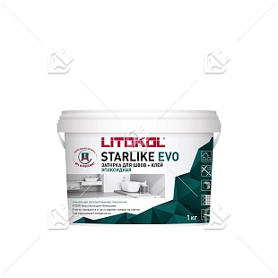 Затирка эпоксидная Litokol Starlike Evo S.140 чёрный графит 1 кг.