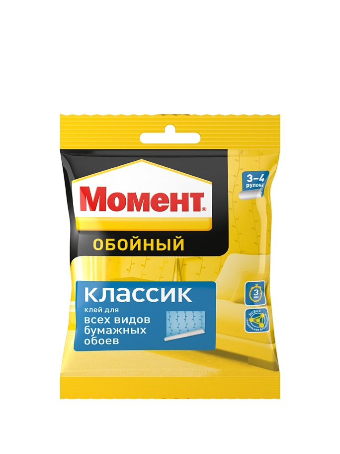 Клей для виниловых и бумажных обоев Момент Классик 100 г.