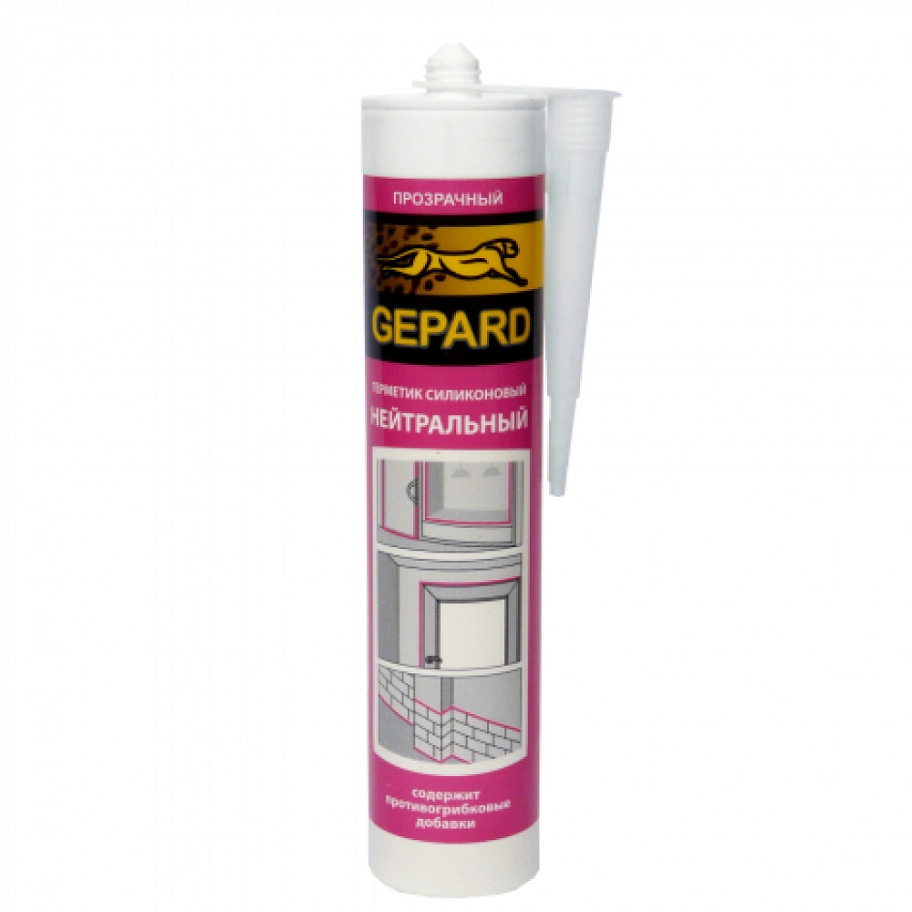 Герметик силиконовый нейтральный Gepard CSS 764 чёрный 280 мл