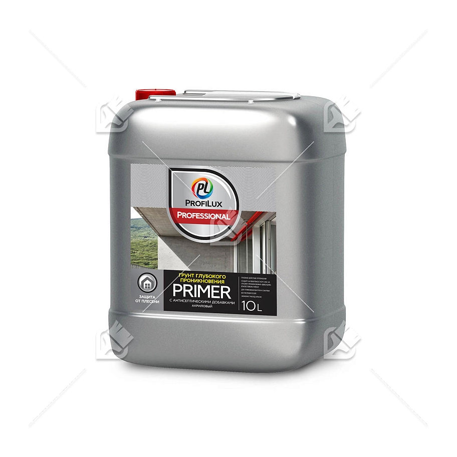 Грунт глубокого проникновения с антисептическими добавками акриловый Profilux Professional Primer 10 л.