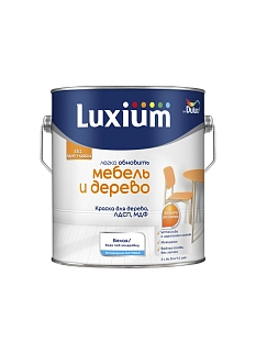 Краска для дерева водно-дисперсионная Luxium Мебель и дерево матовая база BW 2 л
