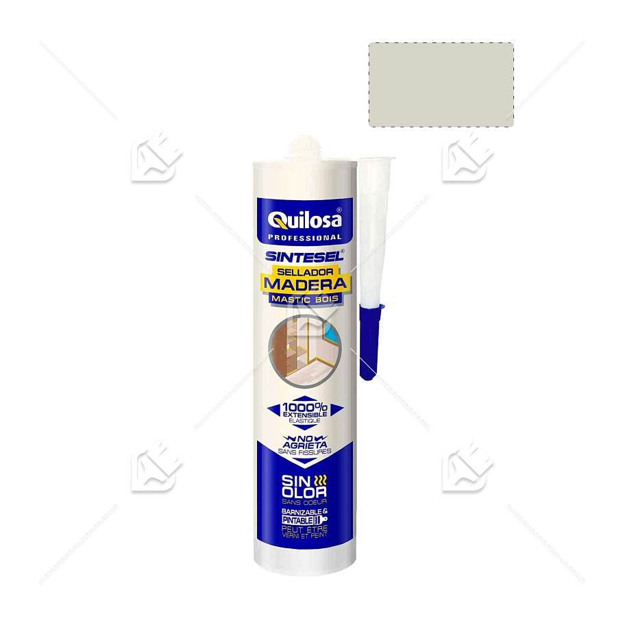 Герметик акрил-силиконовый для дерева Quilosa Madera Sintesel белёный дуб 280 мл.