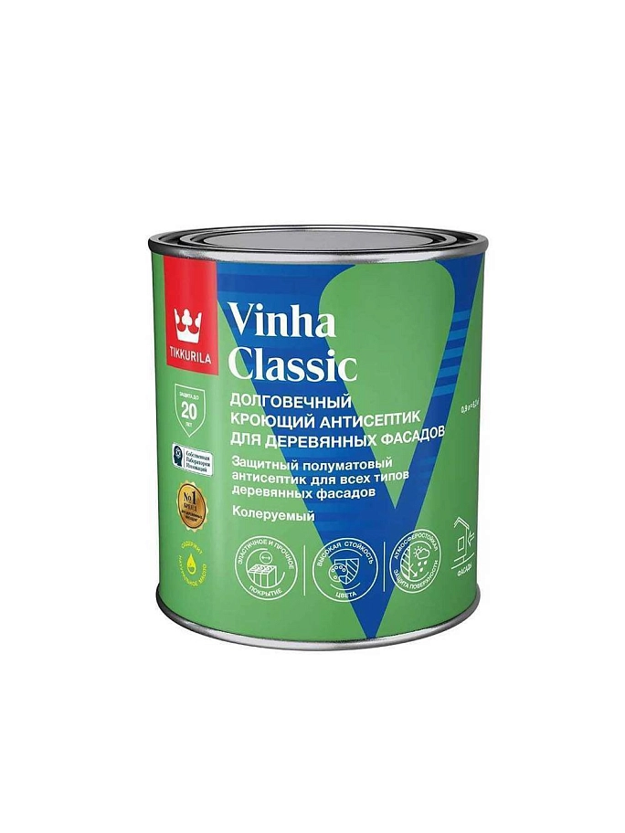 Антисептик кроющий Tikkurila VINHA CLASSIC WA полуматовый 0,9л