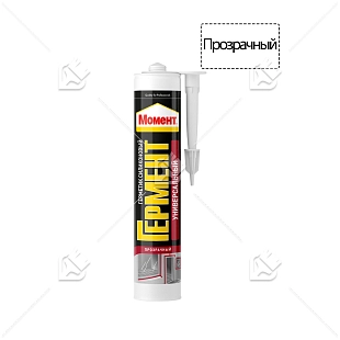 Герметик силиконовый универсальный Момент Гермент прозрачный 280 мл.
