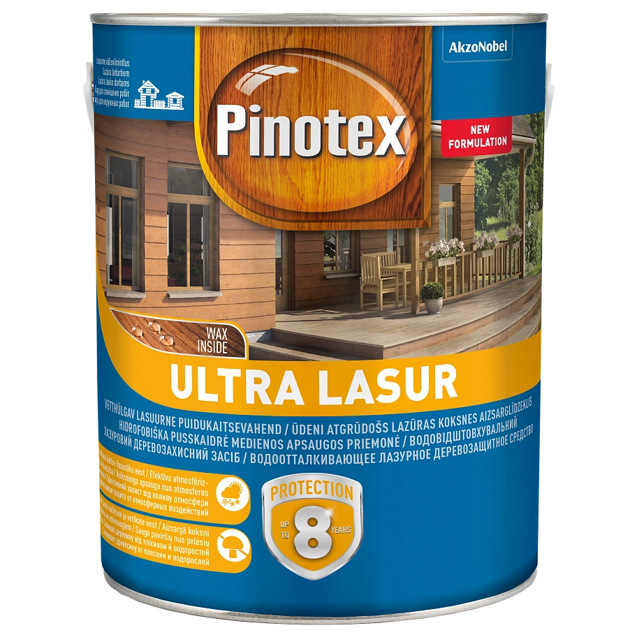 Пропитка декоративная для защиты древесины Pinotex Ultra AWB полуглянцевая красное дерево 3 л